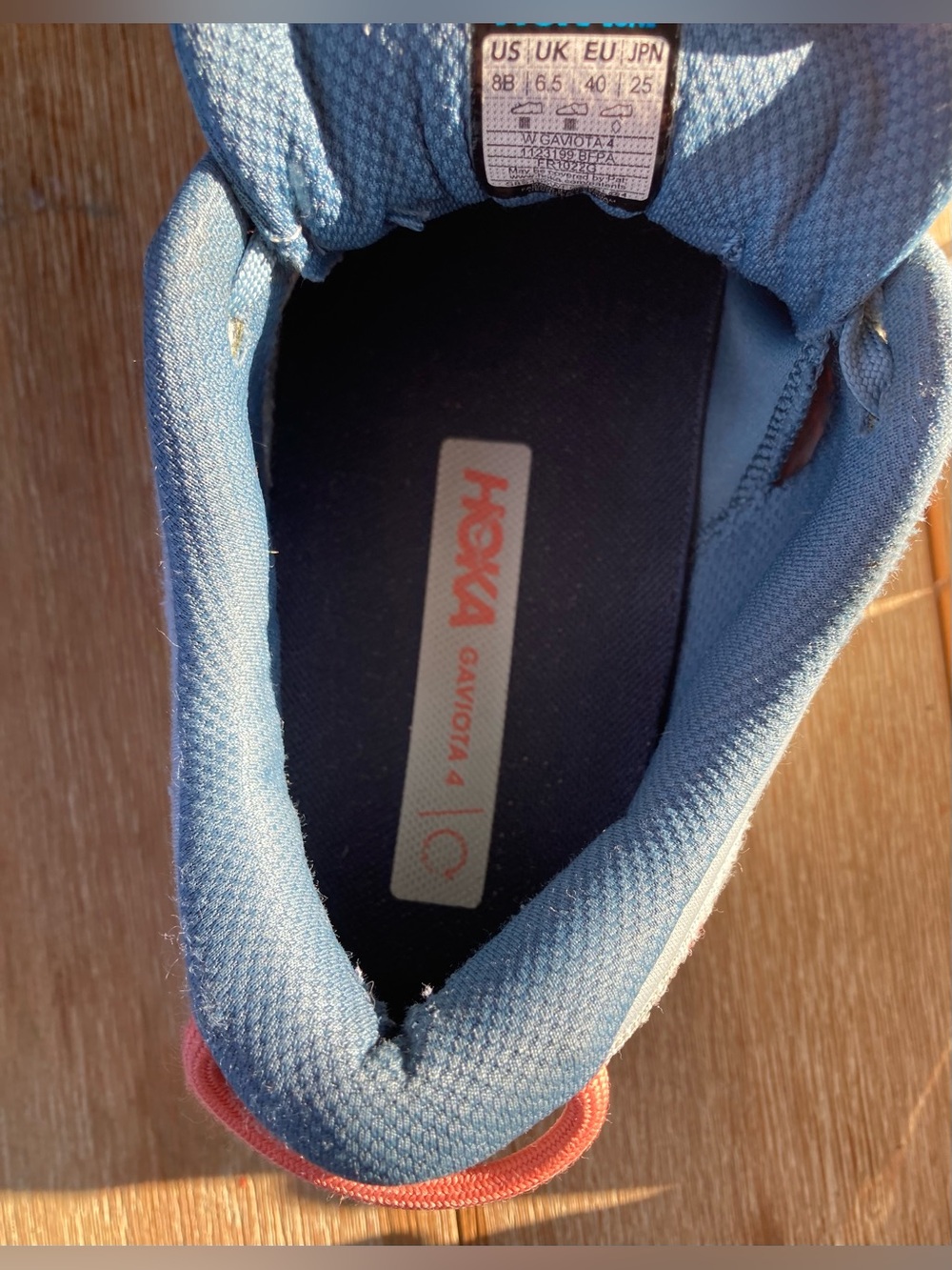 HOKA Gaviota 4 Running Shoes Women’s 8 Blue Fog Plein Air Stability Sneaker - Picture 4 of 8